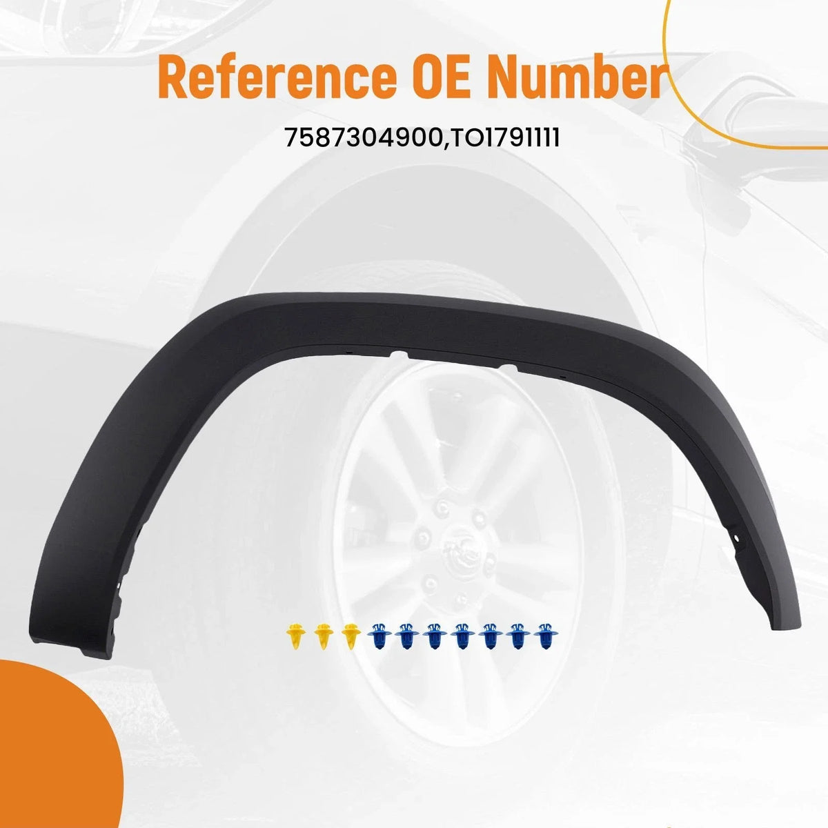 Passenger Side Fender Flare for Toyota Tacoma (2016–2021) 7587304900 RH