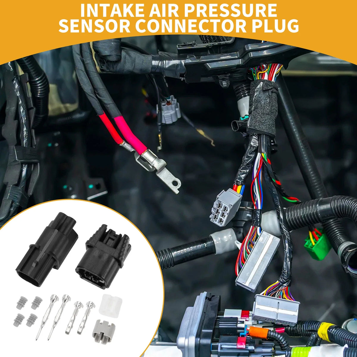 2 Pin Intake Air Pressure Sensor Connector for Honda 