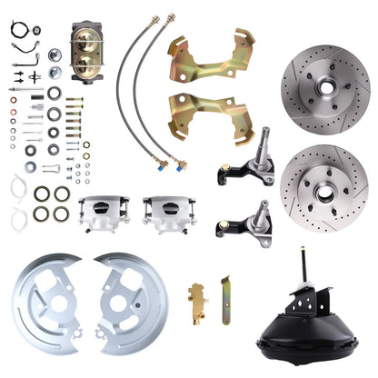 Power Disc Brake System Front for Chevy Nova X-Body 1968-1974 DBK6472LX