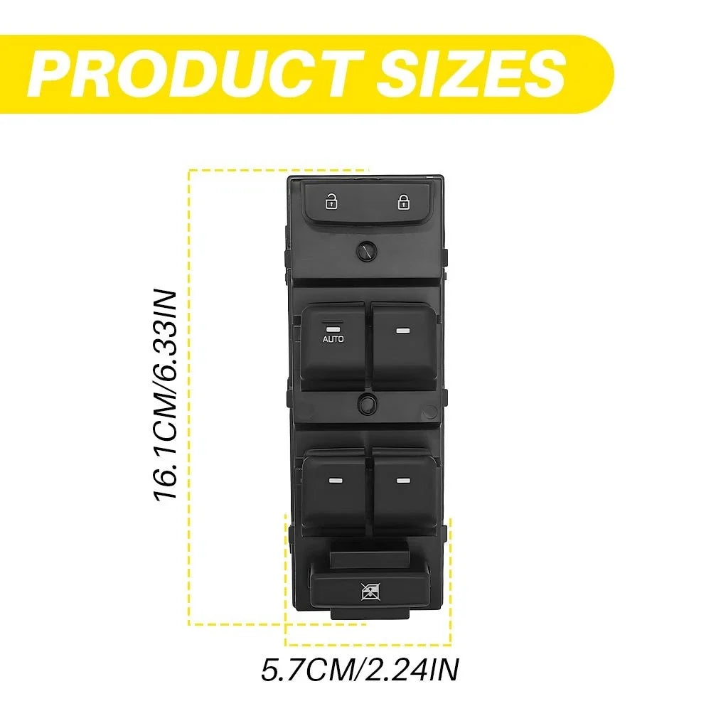Left Master Power Window Control Switch for Hyundai Sonata (2015–2019)