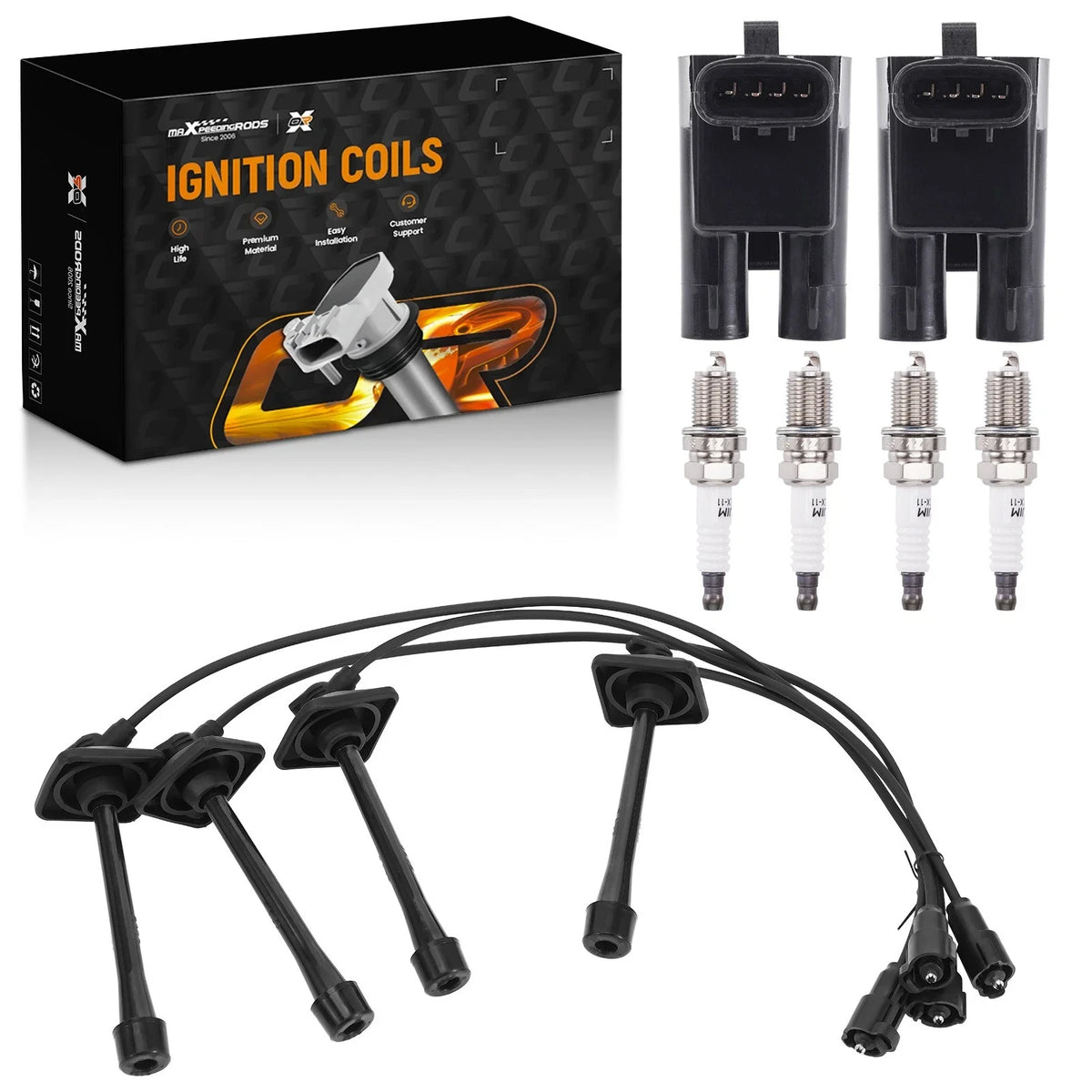 Ignition Coil and Iridium Spark Plug Wireset for Toyota Solara (1999–2003)