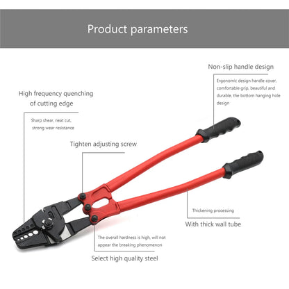 Hand Swager Tool 24" for Wire Rope Cable Swage 1/16"-3/16