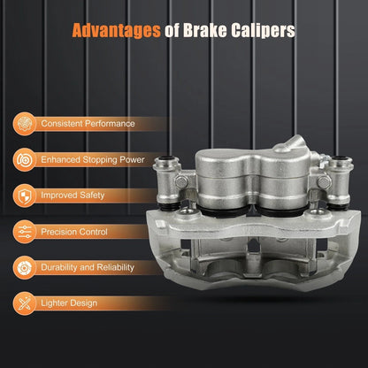 Front Pair of Brake Calipers w/ Bracket for Mercedes-Benz Sprinter 2007-2008