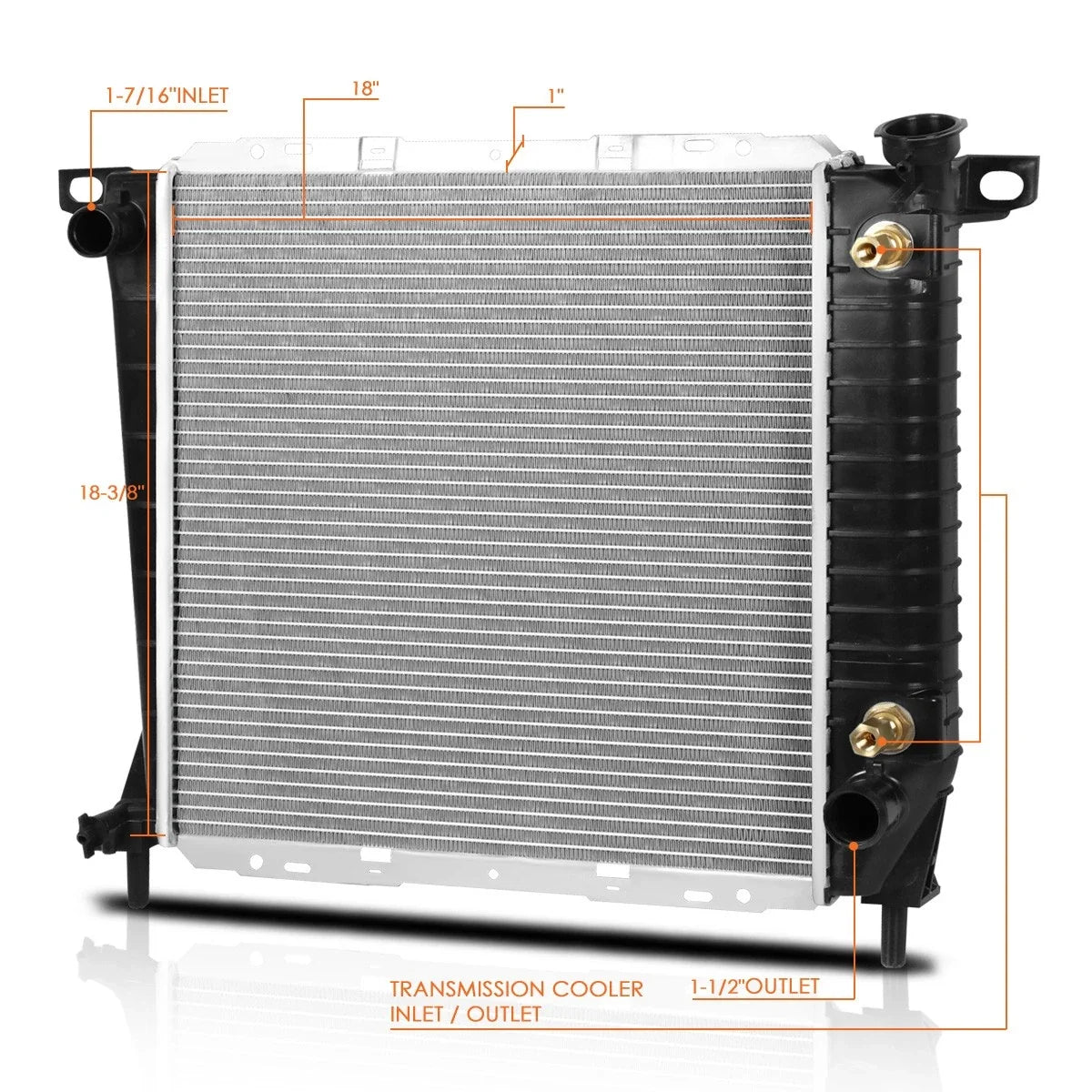 Aluminum Core Radiator for Ford Ranger/Mazda B2300 (1985–1994) DPI-1062