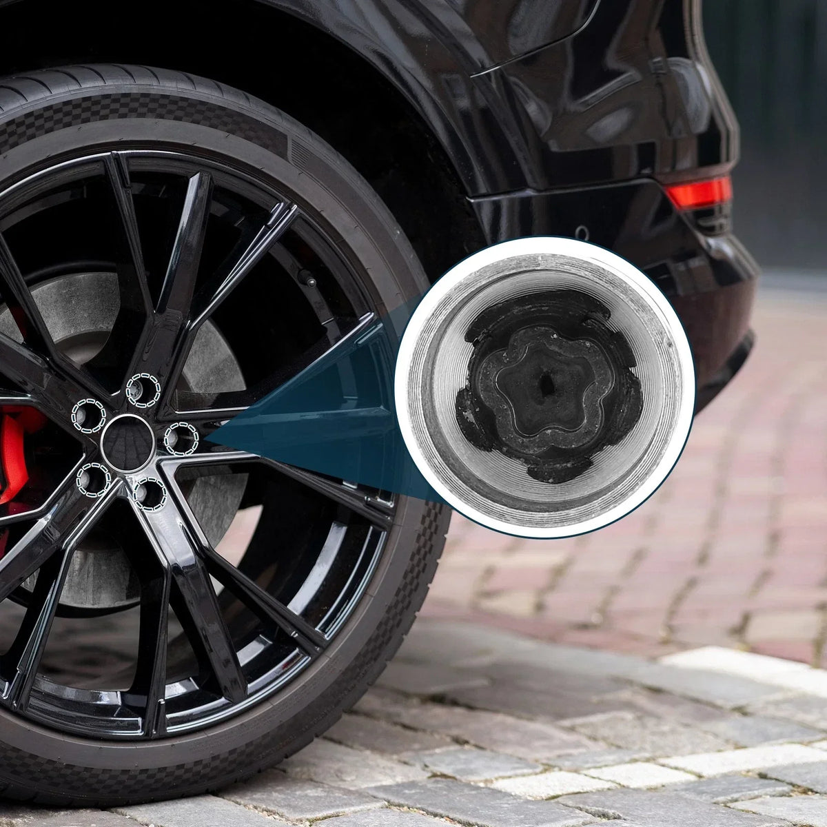 Wheel Lock Lug Nuts with Protector Socket - Set for BMW