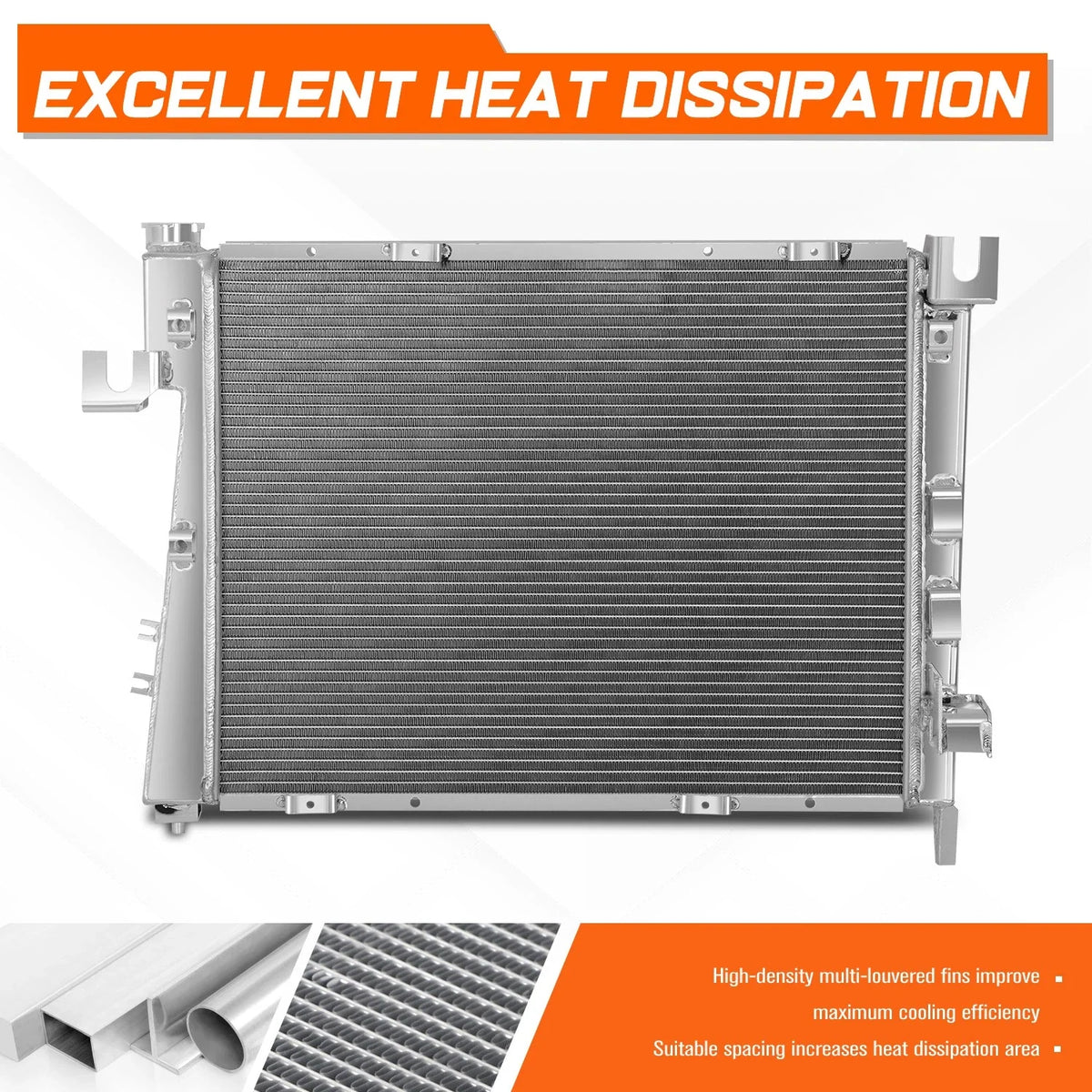 Aluminum Cooling Radiator 3-Row for Dodge Ram 1500/2500/3500 2004-2009
