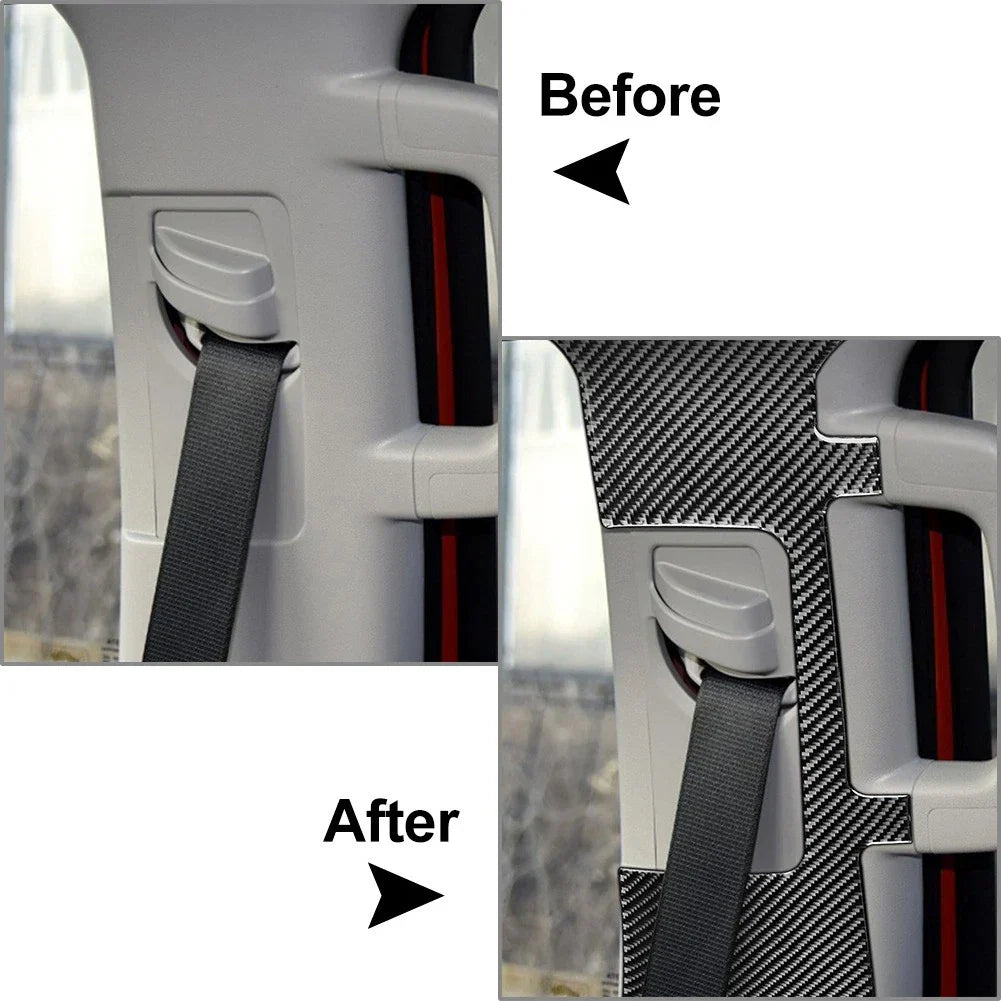 Carbon Fiber Trim for Seat Belt Panel Cover - Toyota Tundra 2014-2021