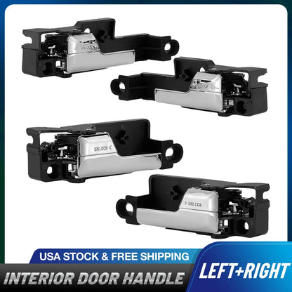 Inner Door Handle Set (4) for Ford Fusion 2006-2012 - Chrome Finish