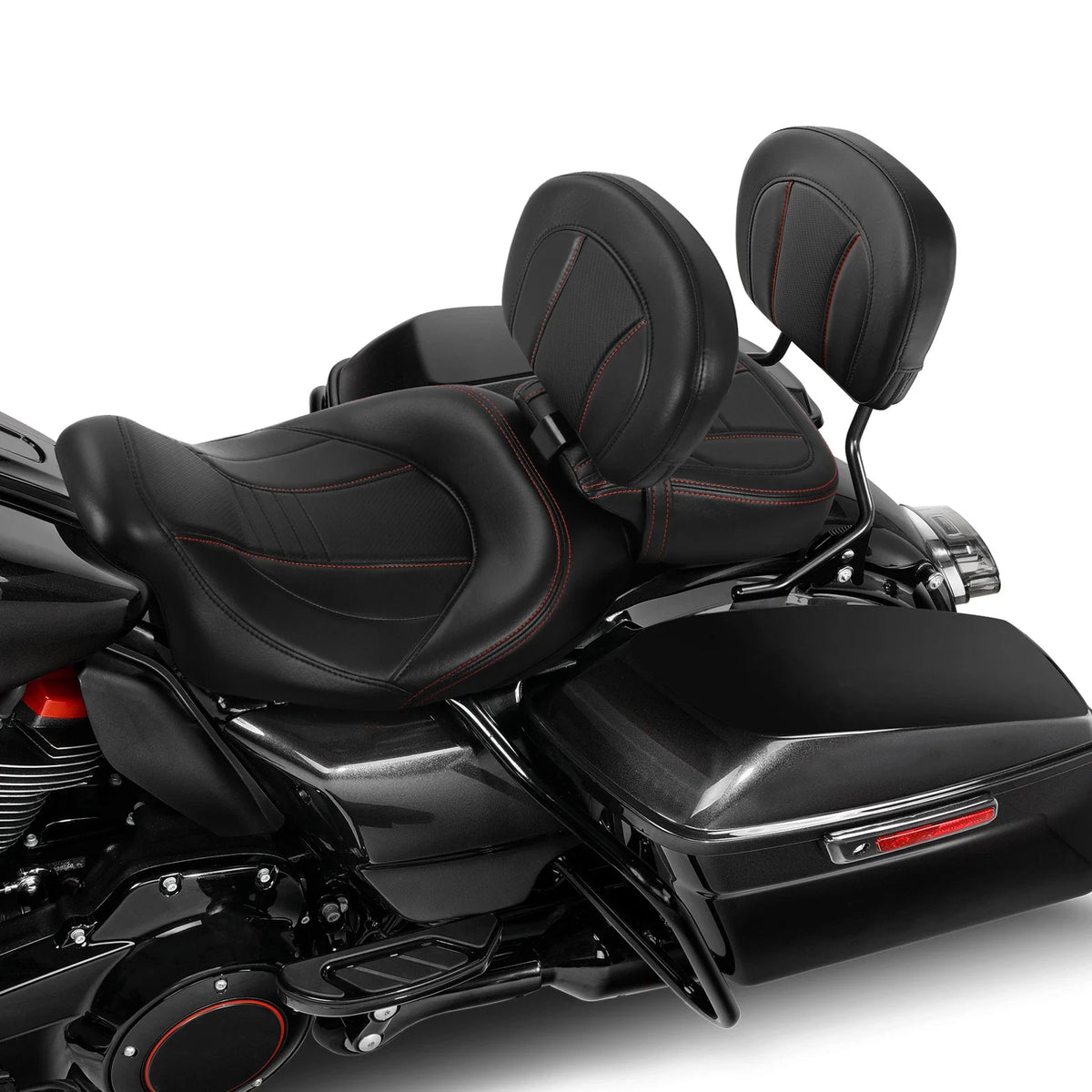 Driver Passenger Seat & Backrest Pad for Harley Electra Road Glide (2009–2023)