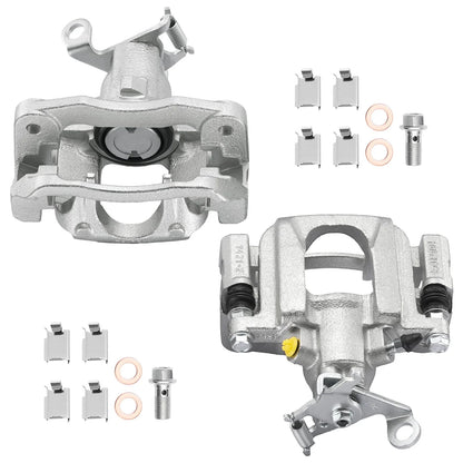 Pair of Rear Brake Calipers with Bracket for Dodge Journey 2009-2012