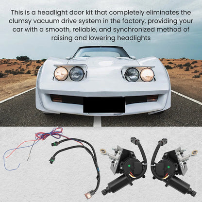 Headlight Conversion Kit (Electric) for 1975-1976 Corvette Stingray C3