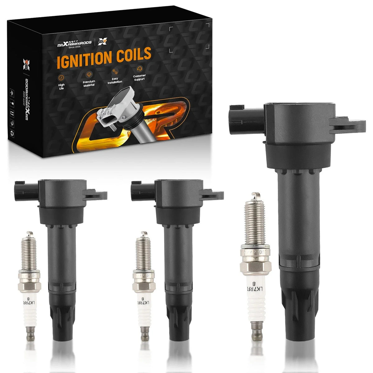3X Ignition Coil & Spark Plug Pack for Smart Fortwo 1000CC L3 (2008–2015) UF681