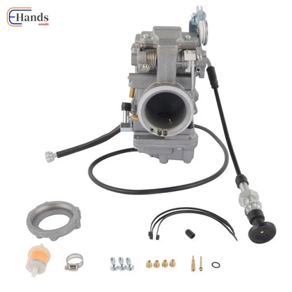 42mm Carburetor and Choke Cable Set for Harley Davidson Evo Twin Cam