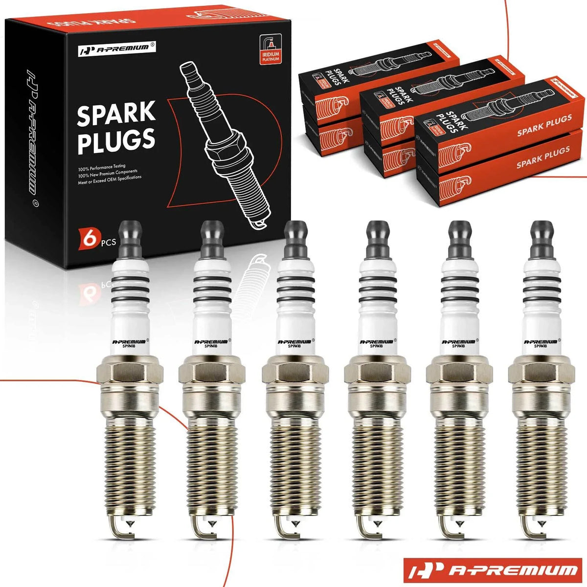 6x Iridium Platinum Spark Plugs for Chevy Silverado 1500 (2012–2014)