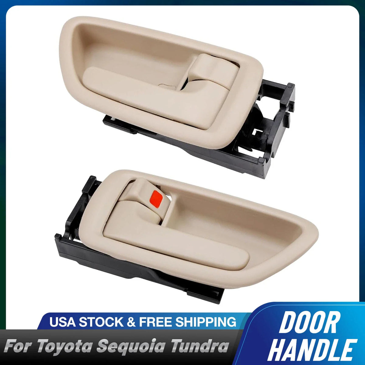 2PCS Front Interior Door Handle Set for 2001–2007 Toyota Sequoia
