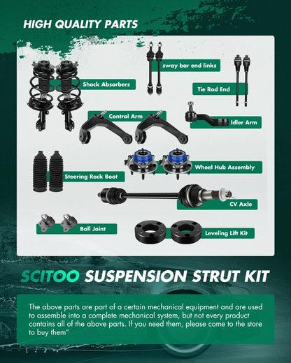 Complete Strut and Shock Set for 2006-2012 Toyota RAV4
