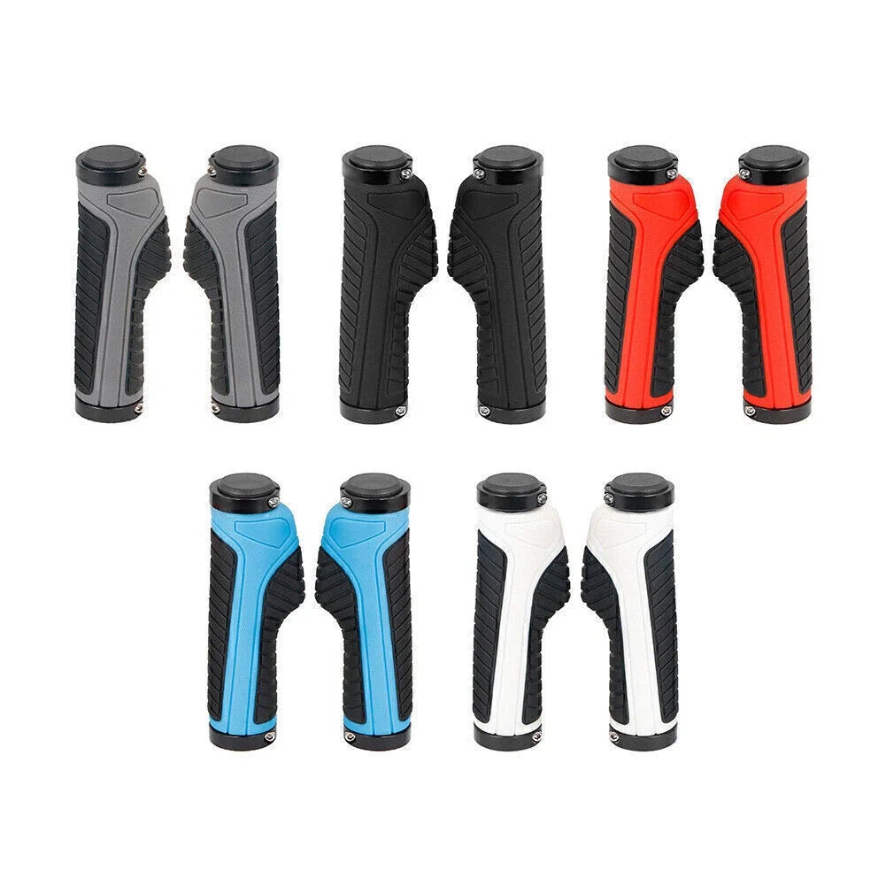 Rubber Bike Grips for Mountain Bicycle MTB (Ergonomic, Lock On)