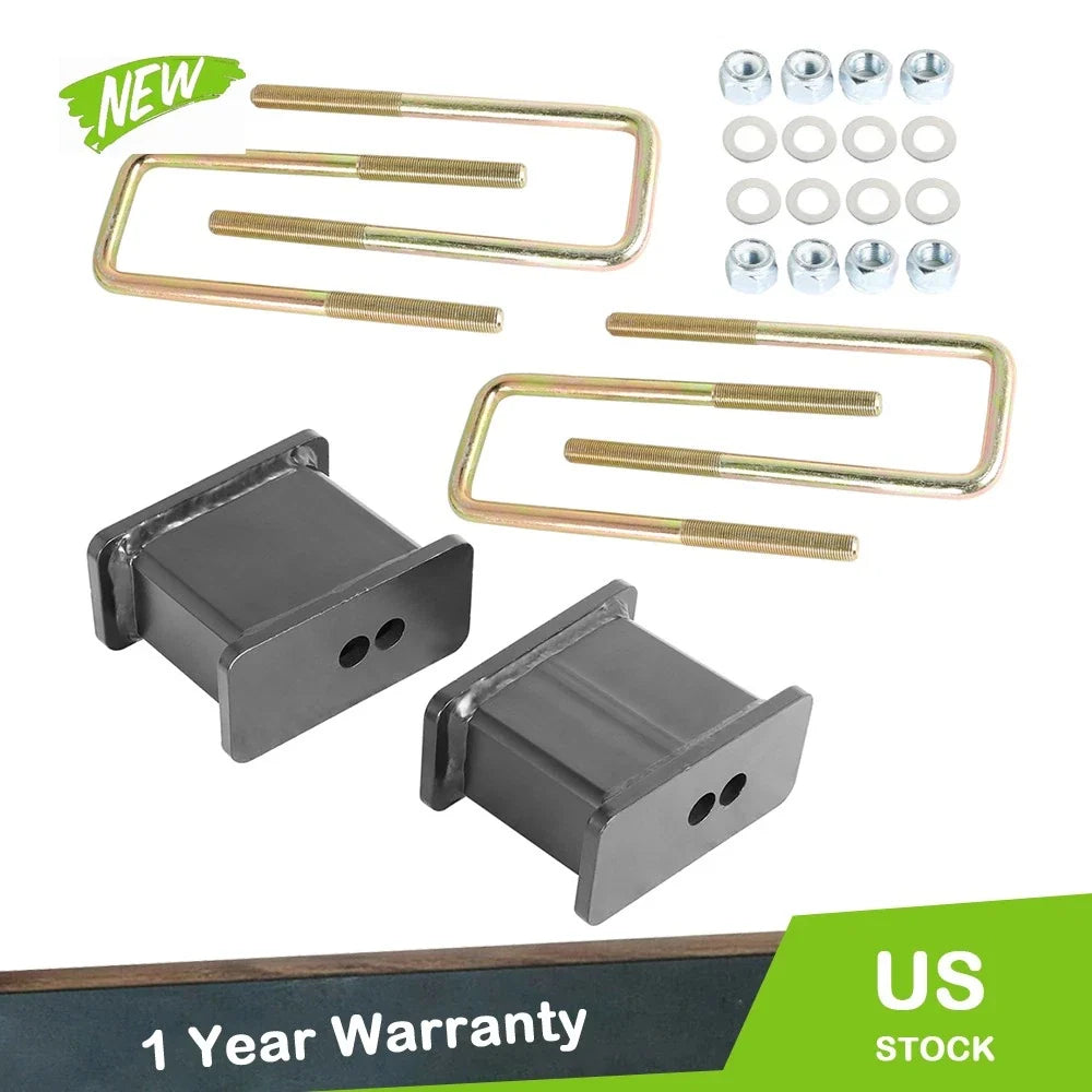 4" Rear Lift Blocks Kit with Ubolts for Chevy GMC Pickup (2007–2018)