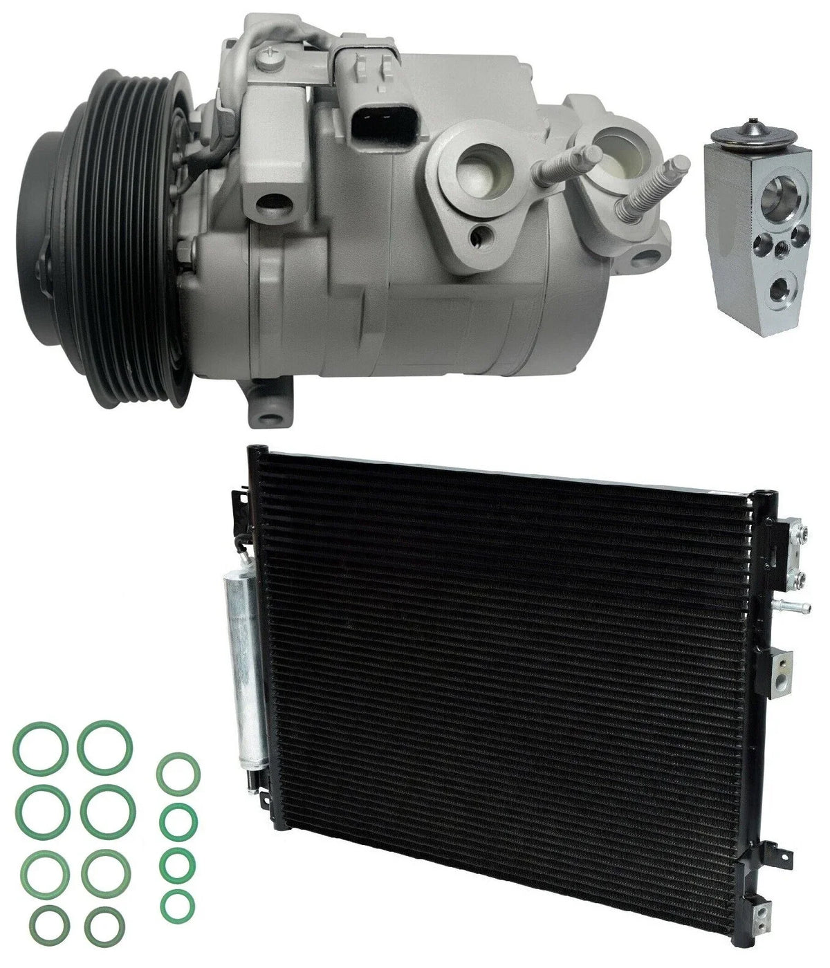 AC Compressor Kit With Condenser Replacement for Chrysler 300 (2013–2014)
