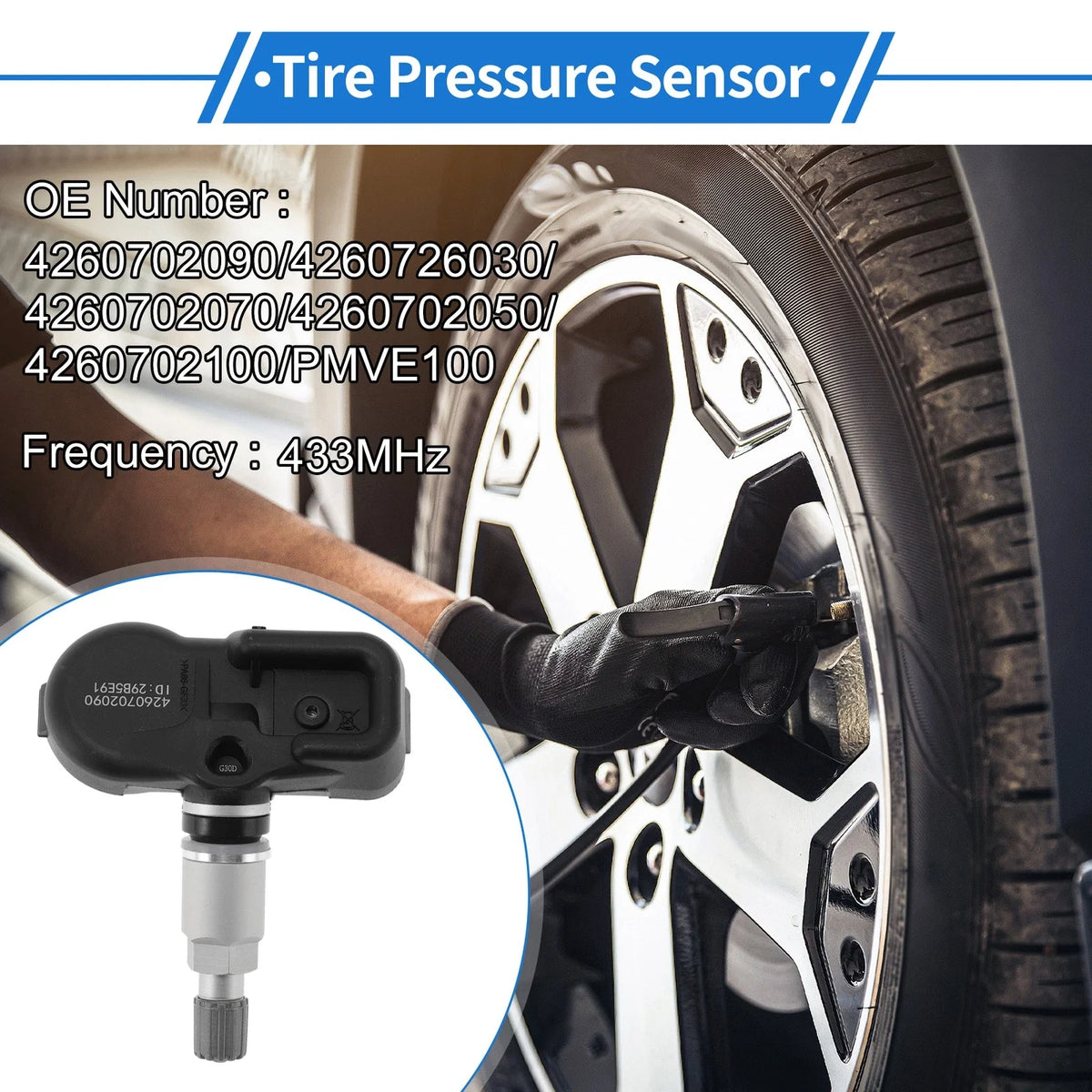 TPMS Sensor No. 4260702090 for Toyota 4Runner (2003–2019)