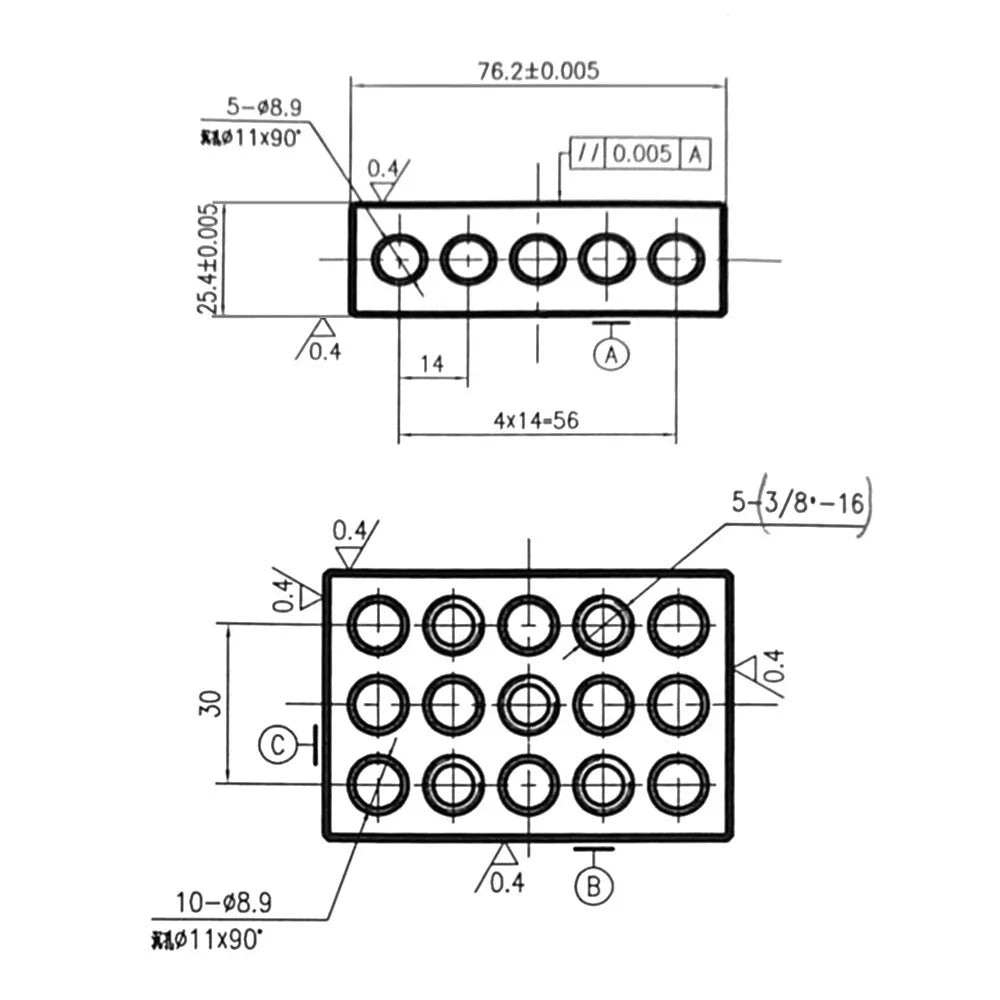 1-2-3 Blocks for Machinist Jig (No Holes, 0.0001")