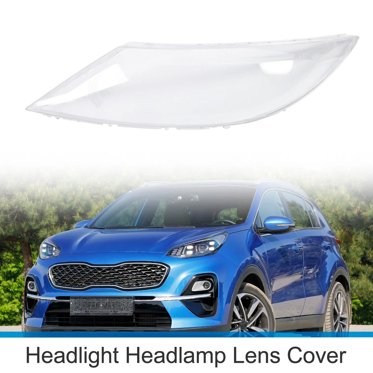 1 Pcs Headlight Lens Cover for Kia Sportage (2009–2014) PC Clear