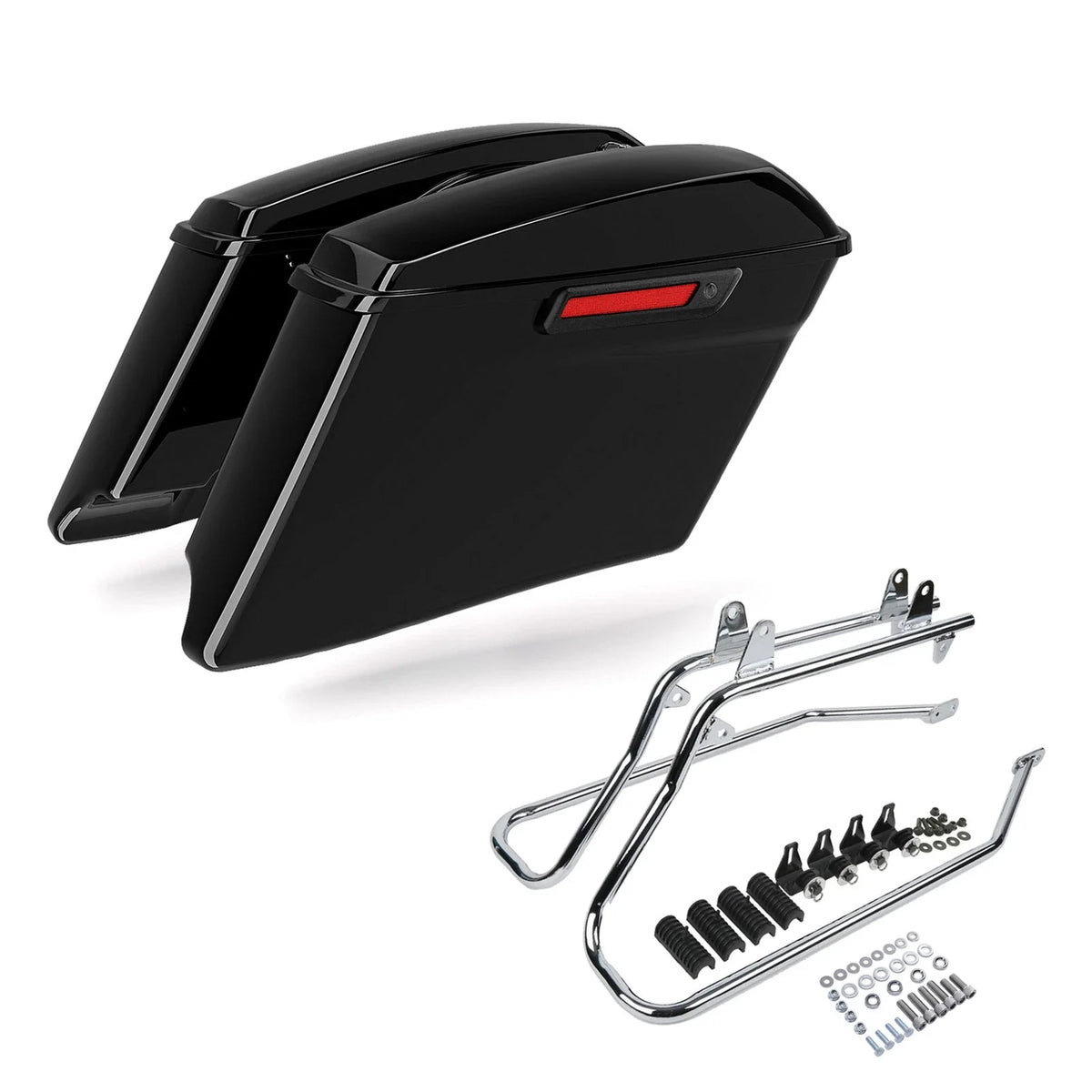 4" Stretched Saddlebags Bracket Kit for Harley Softail 1984-2017
