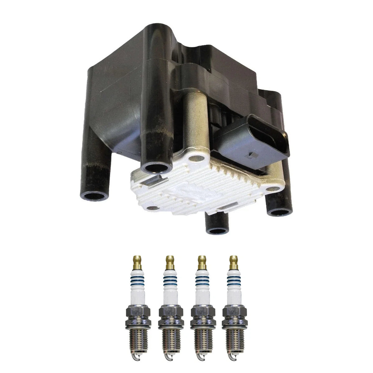 Set of 5 Ignition Coil & Iridium Spark Plug Kit for Audi A3, VW Golf, Jetta (2006–2013)