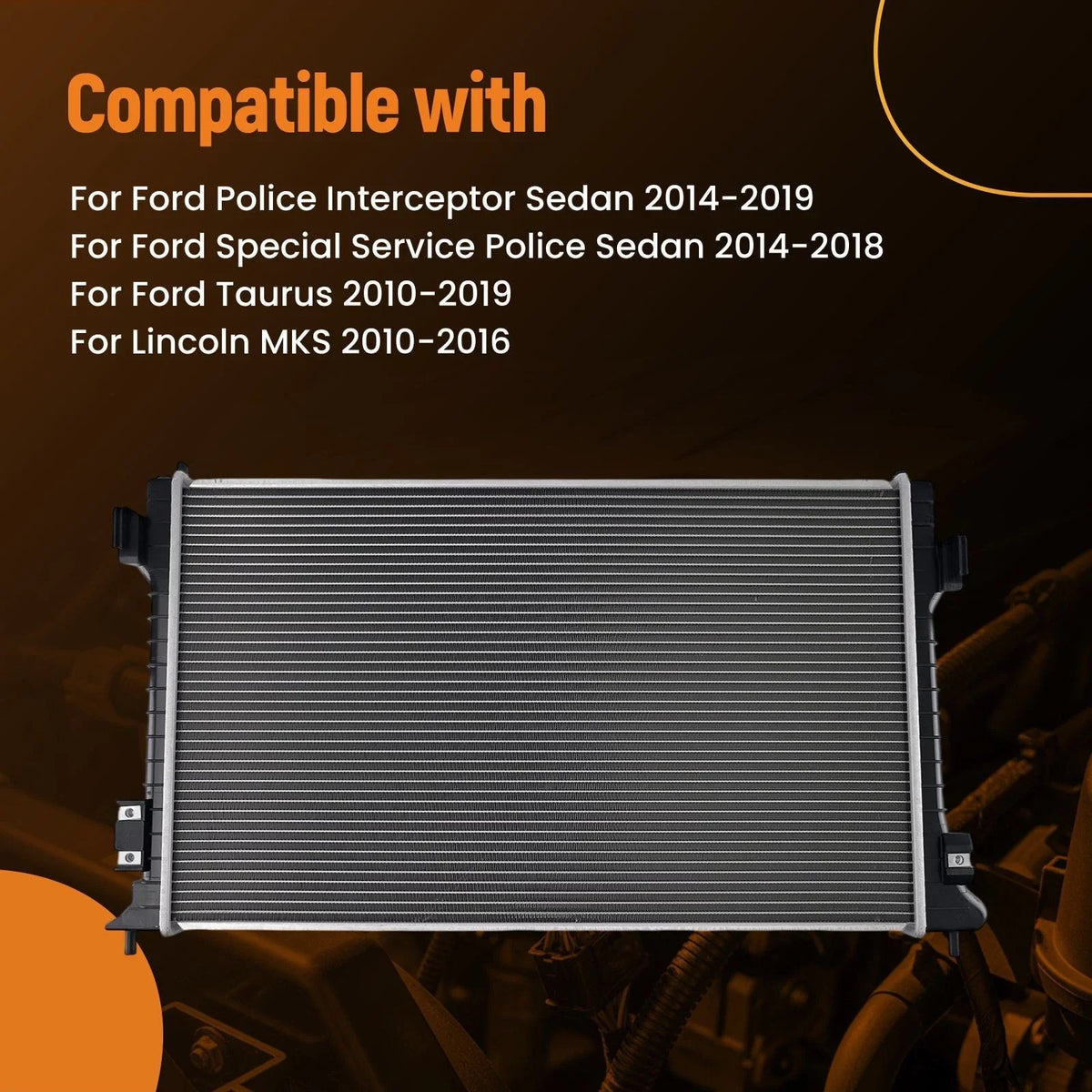Coolant Radiator DG1Z8005A for Police Interceptor Ford 2014-2019
