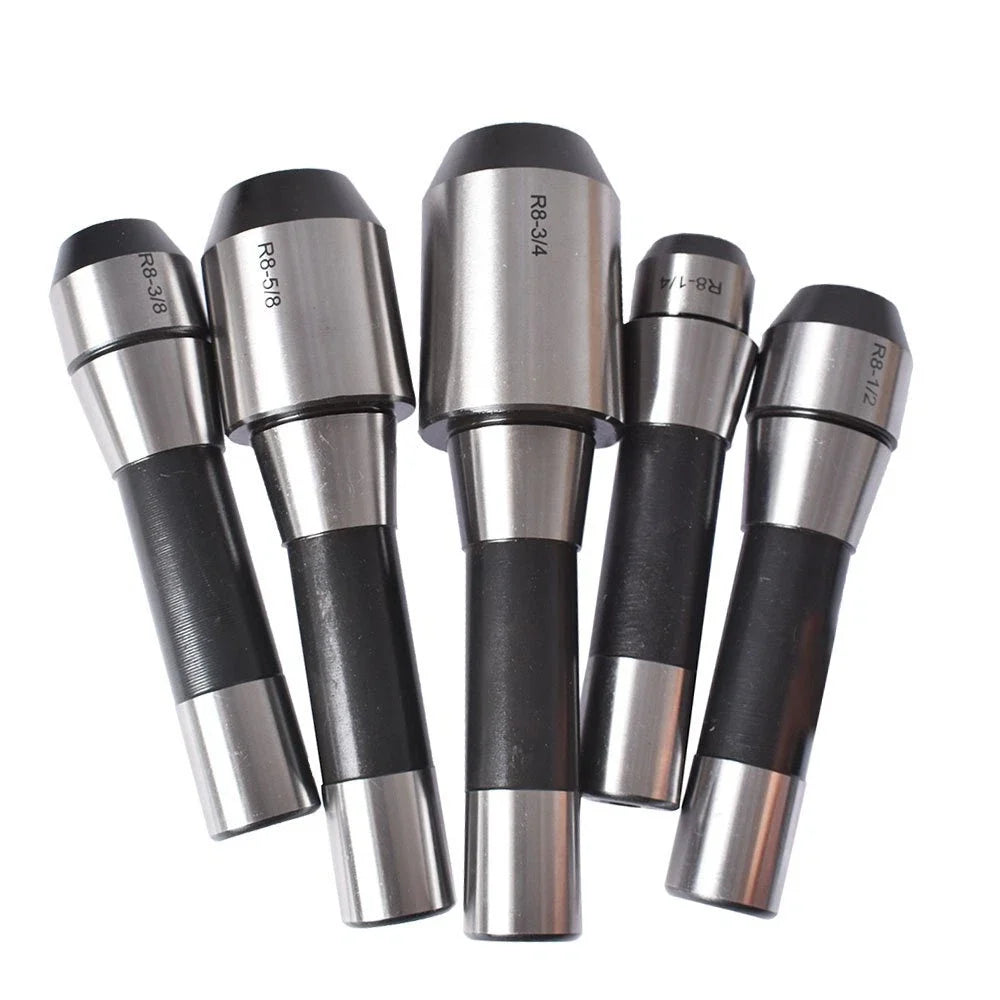 Set of 5 R8 End Mill Holders for R8 Spindle Milling Machines