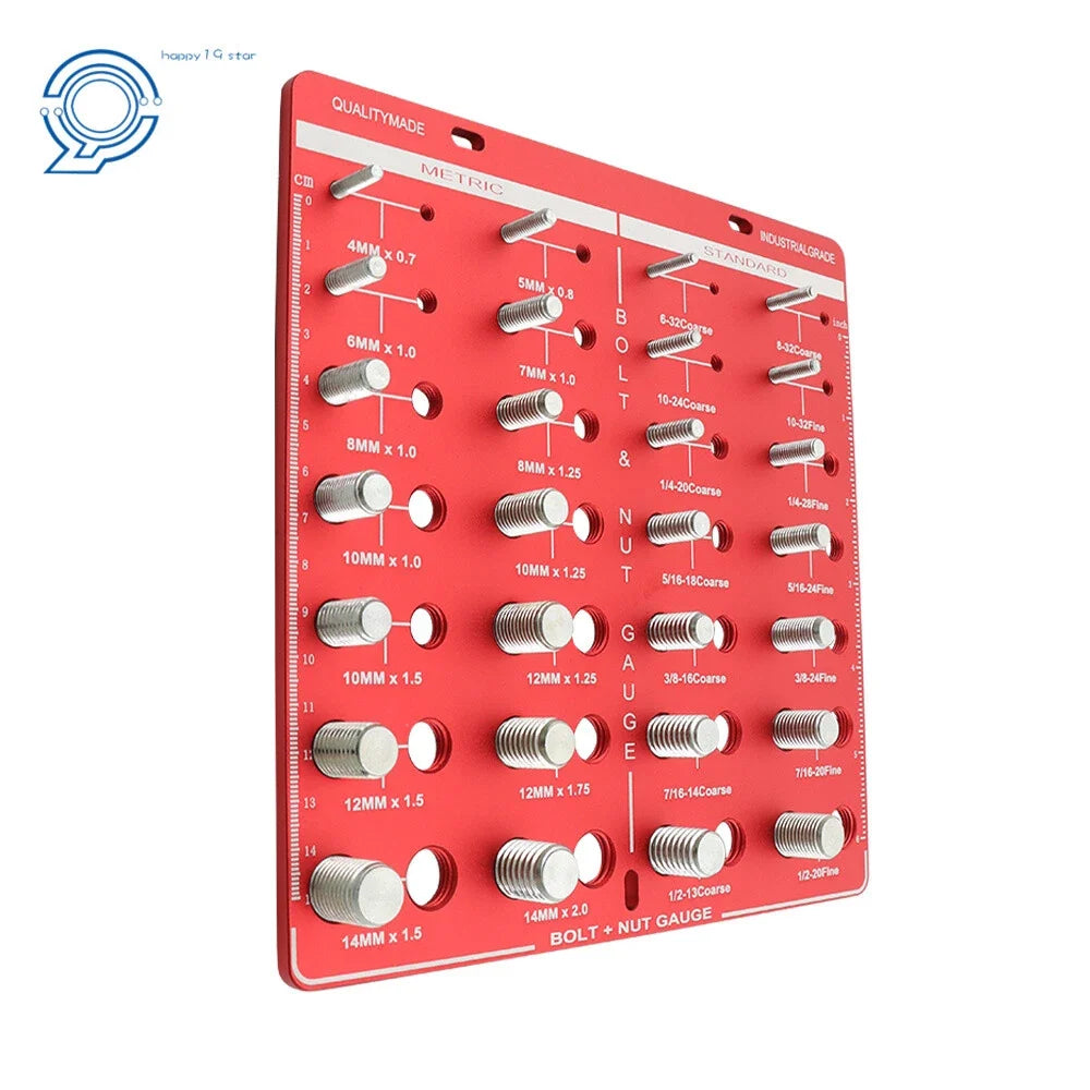 28 Nut and Bolt Thread Checker for Standard and Metric Sizes