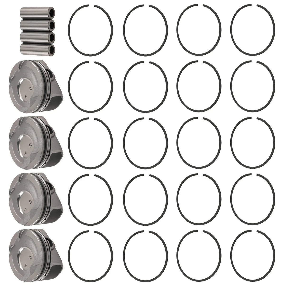 Piston Kit with Rings 4Pcs for Accent Rio 1.6L Hyundai Kia 2012-2016