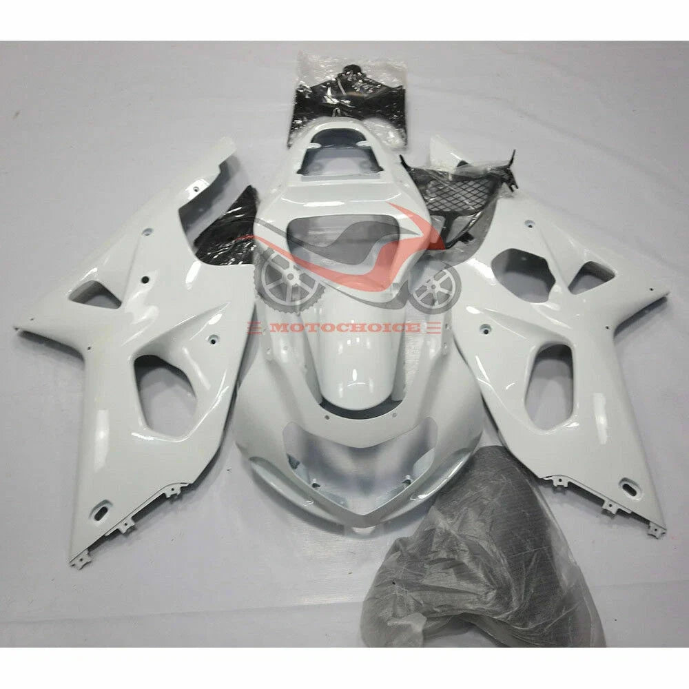White Paint Fairing Kit for Suzuki GSXR1000 (2000–2002)