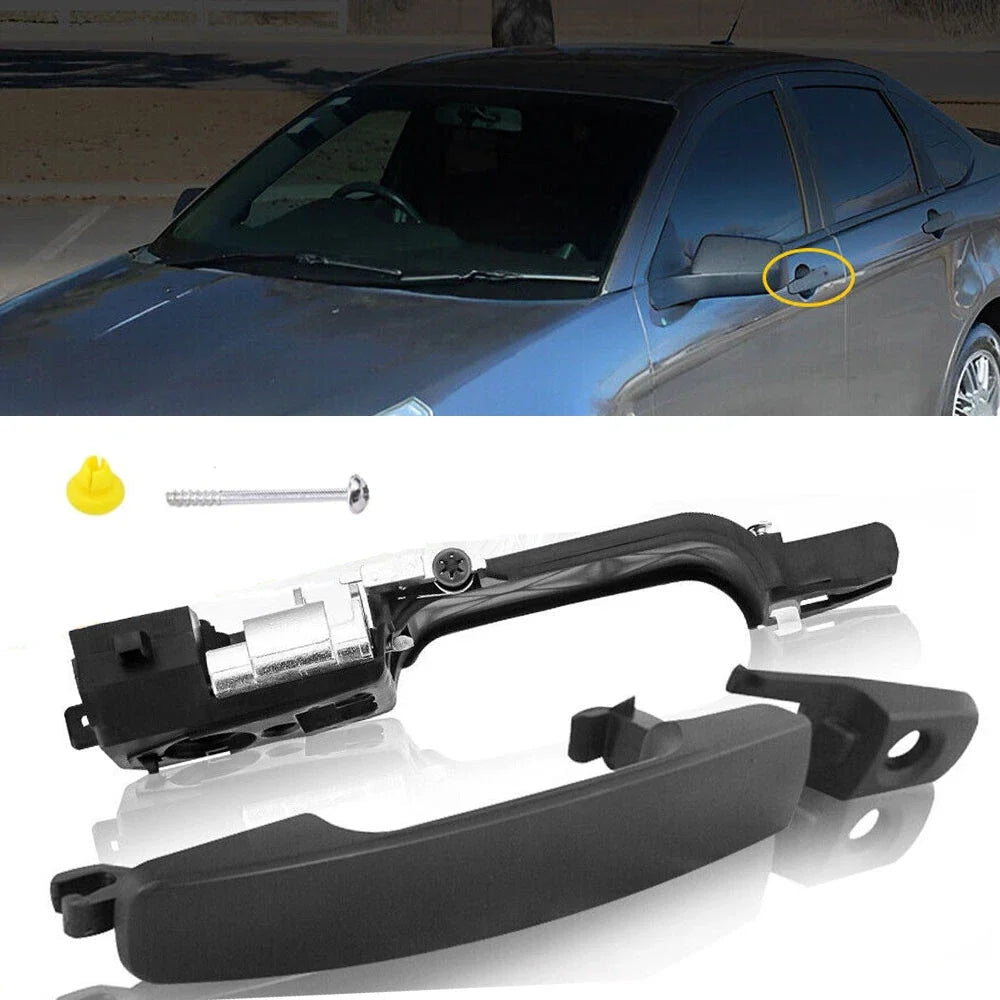 LH Driver Side Exterior Door Handle + Bracket for Ford Focus (2008–2011)