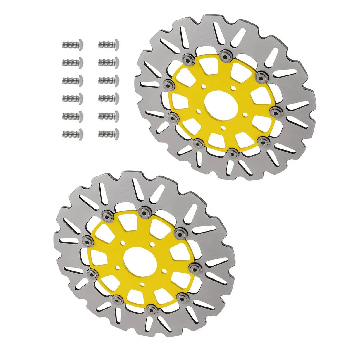 Front Brake Rotor Disc 11.8" 2pc Set for Harley-Davidson Dyna 2006-2017