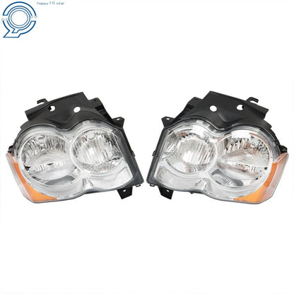 Halogen Headlights for Jeep Grand Cherokee (2008–2010) Left+Right Side
