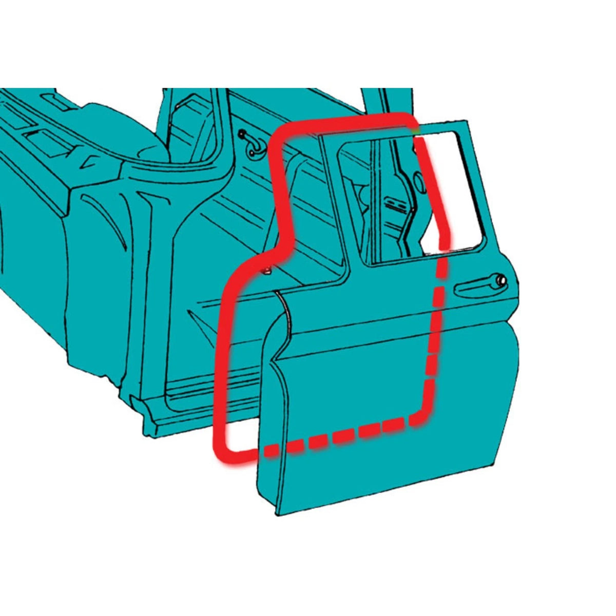 Door Seal for Chevy Suburban C30 K10 K30 (DFS82UP)