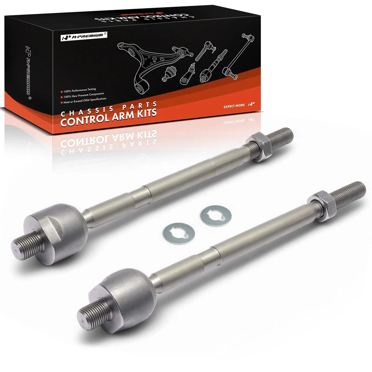 2X Front Inner Side Tie Rod End for Honda S2000 (2000–2009)