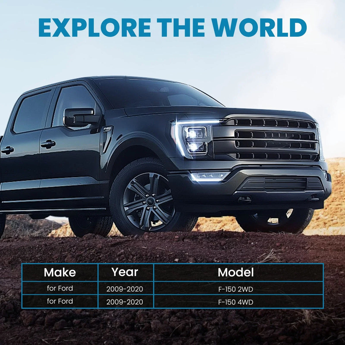 2 Inch Lift Kit with Shocks and Strut Extensions for F150 (2009-2020)