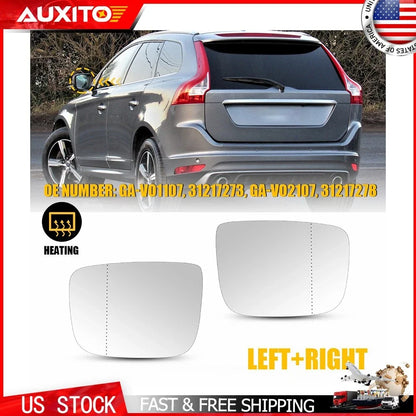 Mirror Glass Set - Heated for Volvo XC60 Left & Right (2010-2017)