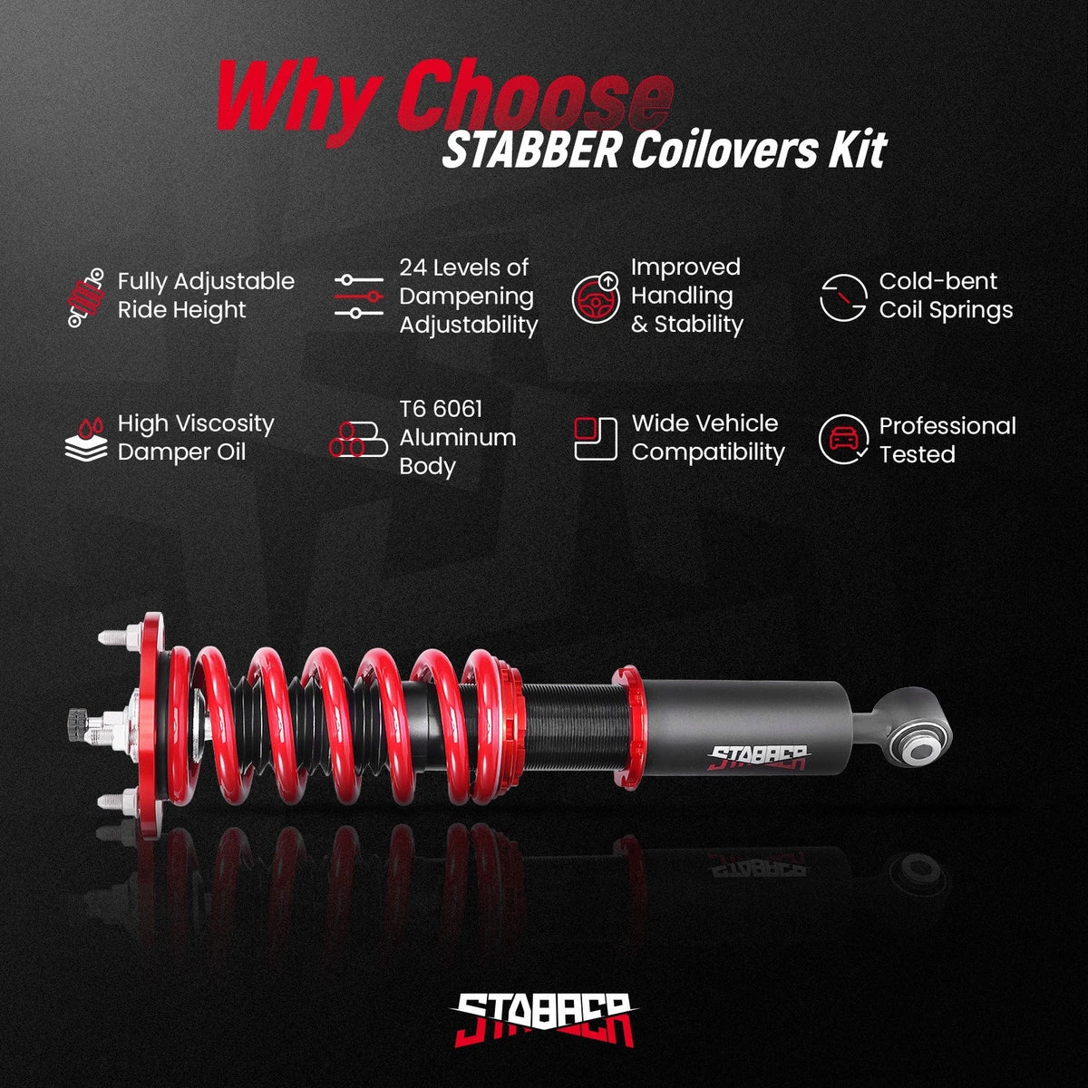 Coilover Shocks Absorbers Kit for Lexus LS400 (1990-1994)