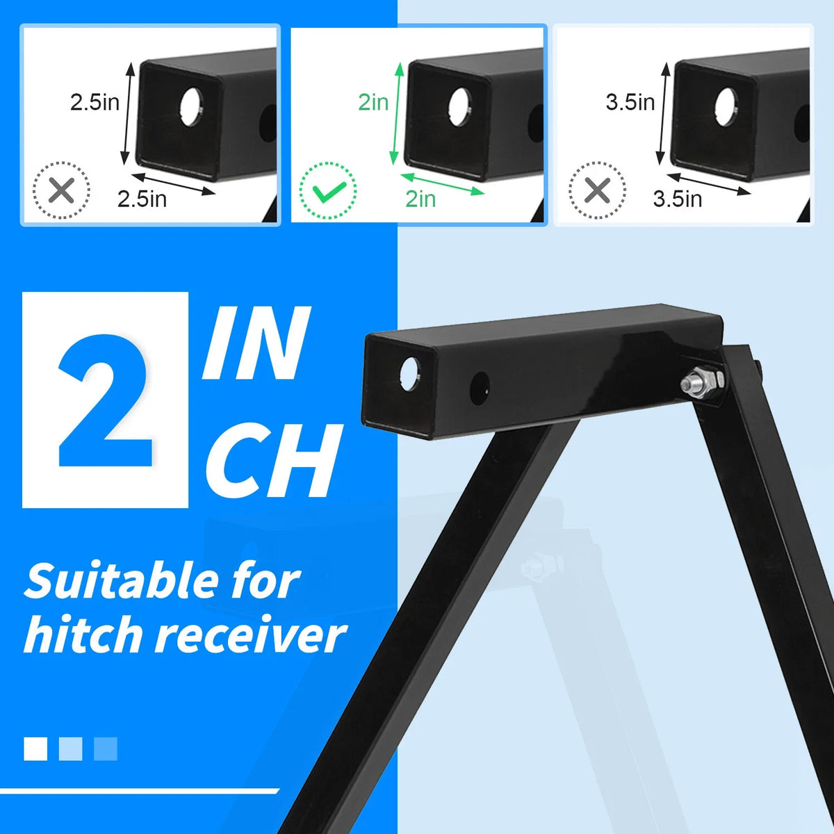 2" Receiver Hitch Stabilizer for RV (Trailers, Motorhomes)