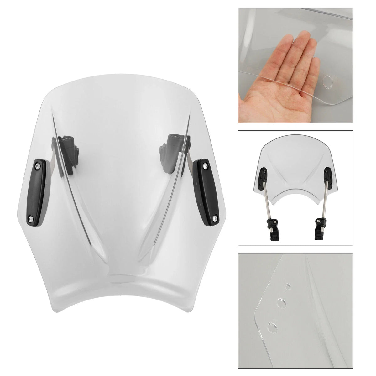 22mm / 7/8" Handlebar Motorcycle Windshield (Universal Application)