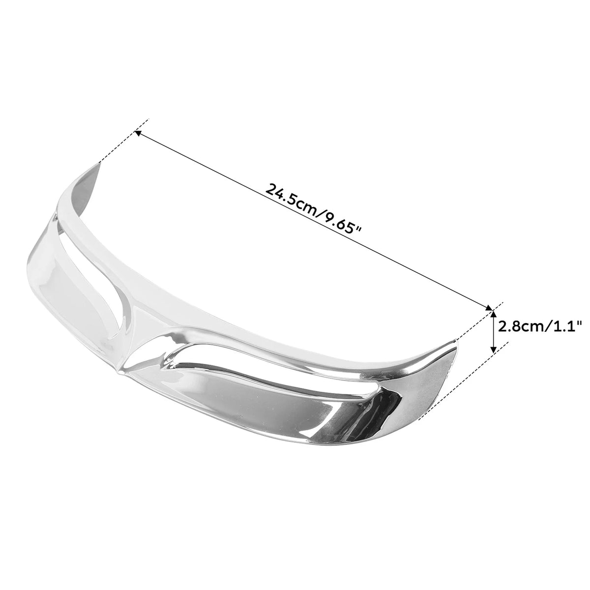 ABS Plastic Rear Fender Tip - Chrome for Harley Fatboy FLSTF 2007-2017