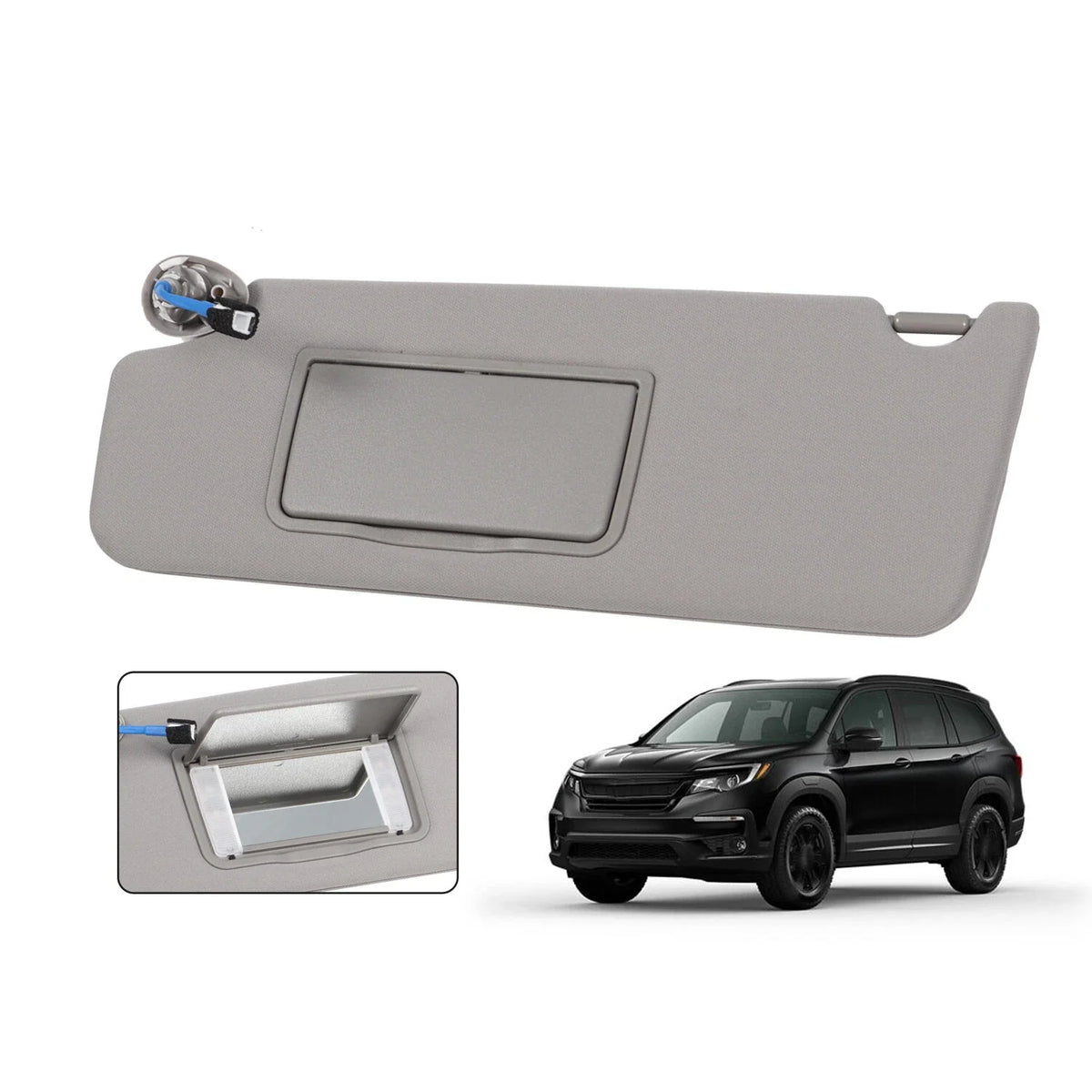 Sun Visor Assembly w/ Mirror Left Driver Side for Honda Pilot (2017–2021)