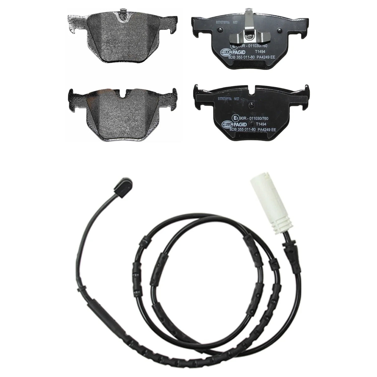 Hella Rear Low-Met Disc Brake Pad w/Sensor for BMW X1 E84 (2013–2015)