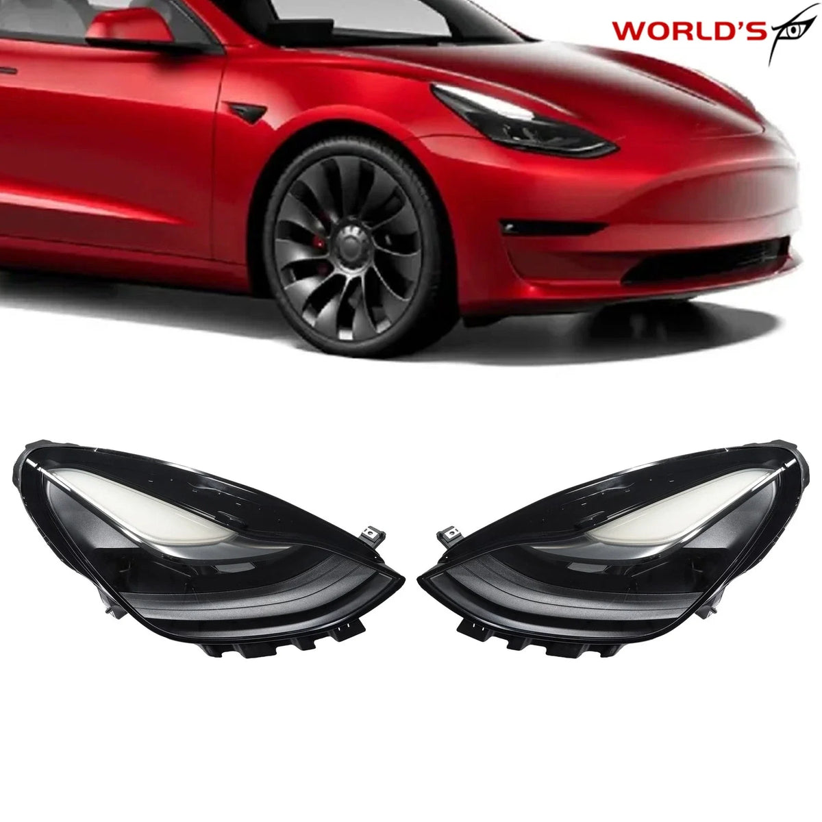 LED Projector Headlamps for Tesla Model 3 Y (2021–2023)