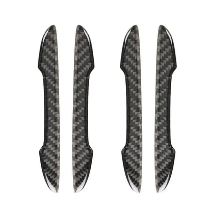 Door Edge Protection Trim Stickers - Universal Black Carbon Fiber