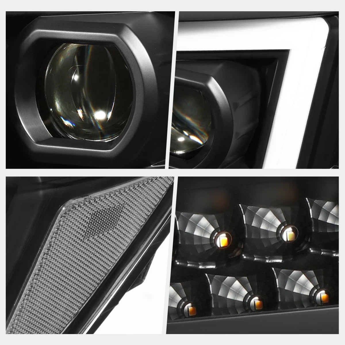 Projector Headlights with LED Turn Signal + E-Shape DRL for Titan XD 2016-2024