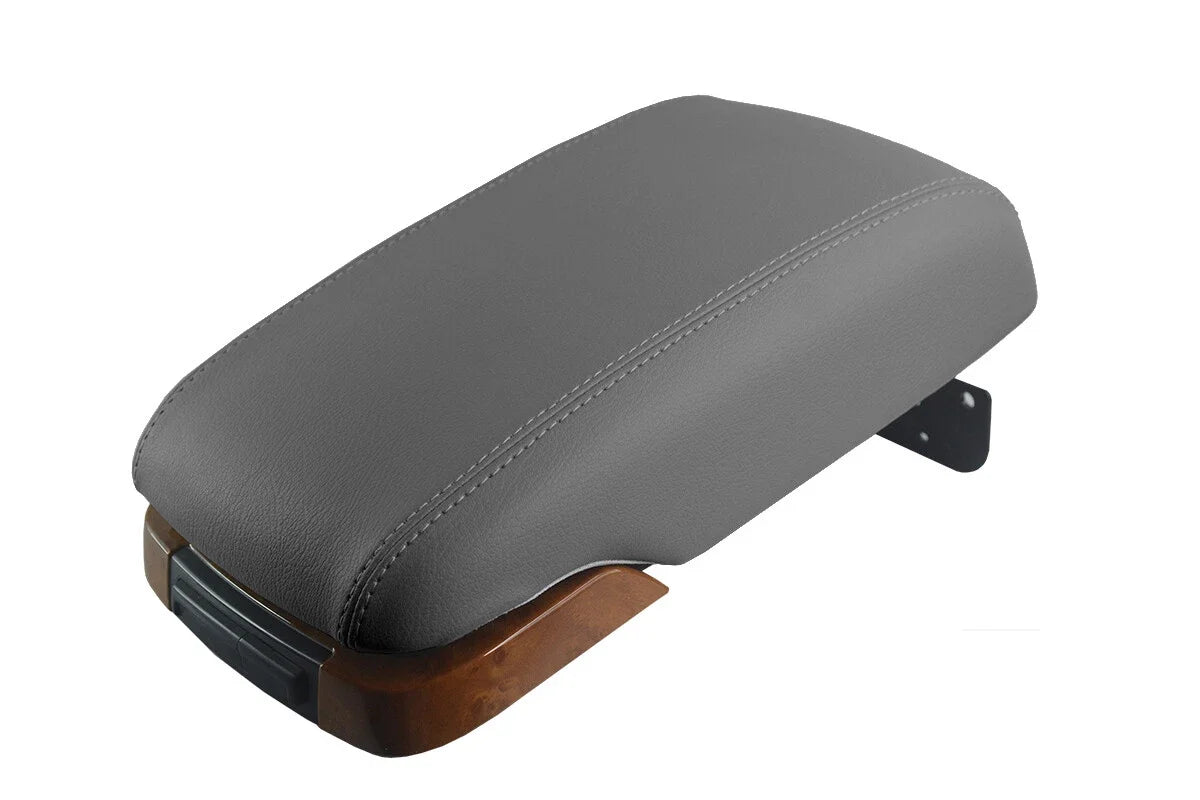 Leather Console Lid Pull Over Cover for Kia Amanti (2004–2006) Gray